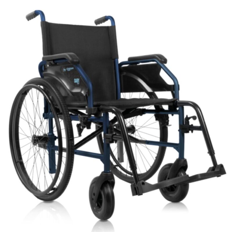 Silla de ruedas de acero de rueda grande